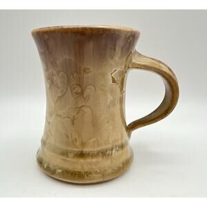 Bill Campbell Studio Art Pottery Brown Crystalline Glaze Coffee Mug 4.25” Signed